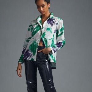 Anthro Maeve Painted Button Down NWT